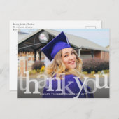 Bold Overlay Abschluss Vielen Dank Postkarte (Vorne/Hinten)