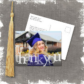 Bold Overlay Abschluss Vielen Dank Postkarte