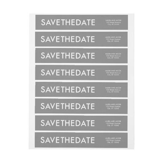 Bold Overlay Save the Date Wraparound-Label (Bogen)