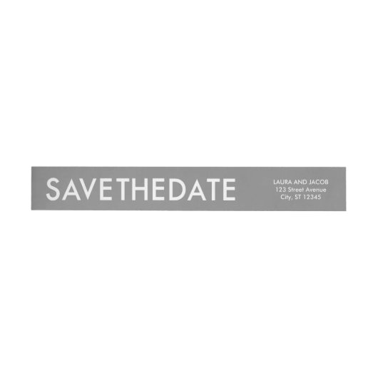 Bold Overlay Save the Date Wraparound-Label (Person)