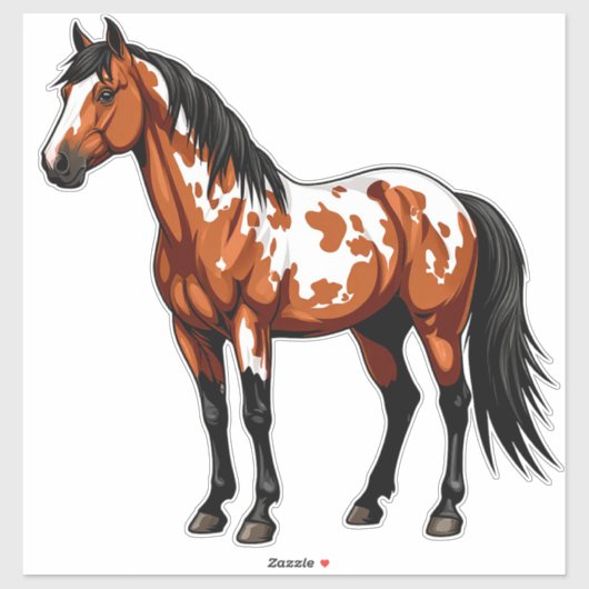 Bold Paint Horse Aufkleber (Blatt)