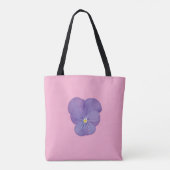 Bold Pansy Bloom Tote Bag Tasche (Rückseite)
