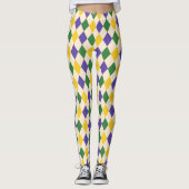 Bold Papaya Harlequin Karo Pattern Leggings (Vorderseite)
