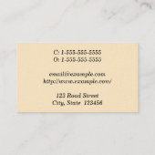 Bold Paralegal Business Card Visitenkarte (Rückseite)