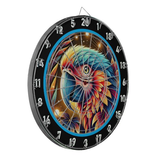 Bold Parrot Dartboard for Game Rooms Dartscheibe (Vorderseite Links)