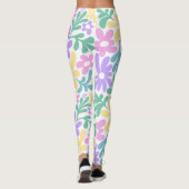 Bold Pastel Retro Floral Leggings (Rückseite)