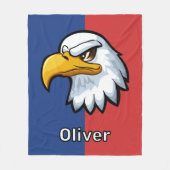 Bold Patriotic Cartoon Eagle Fleecedecke (Vorderseite)