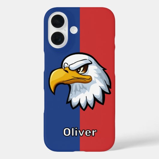 Bold Patriotic Cartoon Eagle Personalisiert Case-Mate iPhone Hülle (Rückseite)