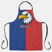 Bold Patriotic Cartoon Eagle Personalisiert Schürze (Vorderseite)