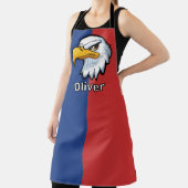 Bold Patriotic Cartoon Eagle Personalisiert Schürze (InSitu)