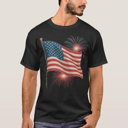 Bold Patriotic Eagle 4. Juli T - Shirt (Vorderseite)