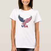 Bold Patriotic Eagle and Flag Design for America T-Shirt (Vorderseite)