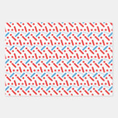 Bold Patriotic Stars Sprinkles Geschenkpapier Set (Vorderseite 3)