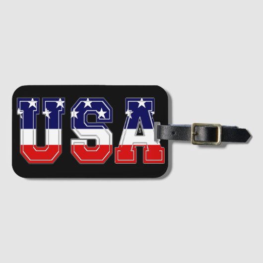BOLD PATRIOTIC U.S.A. AMERICAN FLAG COOL GEPÄCKANHÄNGER (Vorderseite (Horizontal))