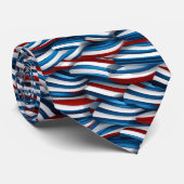 Bold Patriotic Waves Krawatte (Gerollt)