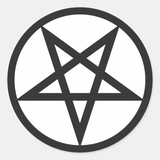 Bold Pentagram Runder Aufkleber (Vorderseite)