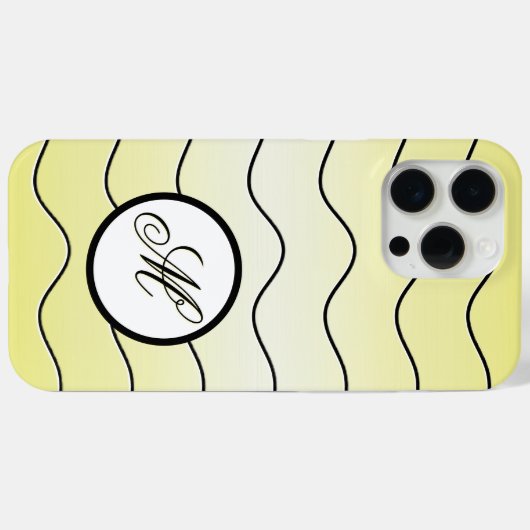 Bold Personal Initial On Mellow Butter Yellow Case-Mate iPhone Hülle (Rückseite (Horizontal))