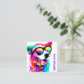 Bold Pet Sitter Dog Walker Quadratische Visitenkarte (Stehend Vorderseite)