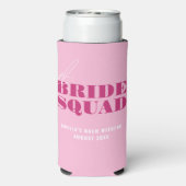 Bold Pink Bachelorette Bride Selters Dosenkühler (Seltzer Rückseite)
