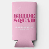 Bold Pink Bachelorette Bride Selters Dosenkühler (Rückseite)