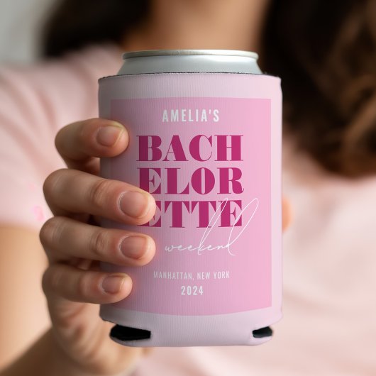 Bold Pink Bachelorette Weekend Dosenkühler