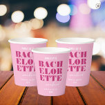 Bold Pink Bachelorette Weekend Pappbecher<br><div class="desc">Dieser lustige und kühne rosa Gefallen wird Ihre zukünftigen Party Gäste begeistern!</div>