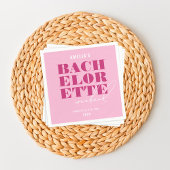 Bold Pink Bachelorette Weekend Serviette