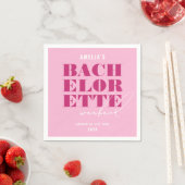Bold Pink Bachelorette Weekend Serviette (Beispiel)