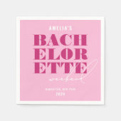 Bold Pink Bachelorette Weekend Serviette (Vorderseite)