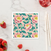 Bold Pink Chinoiserie Floral Serviette (Beispiel)