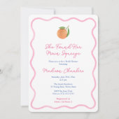 Bold Pink Citrus Main Squeeze Brautparty Einladung (Vorderseite)