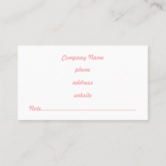 Bold Pink Gingham Business Card Visitenkarte (Rückseite)