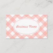 Bold Pink Gingham Business Card Visitenkarte (Vorderseite)