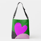 Bold Pink Heart Graphic Tote Bag Tragetaschen Mit Langen Trägern (Rückseite)