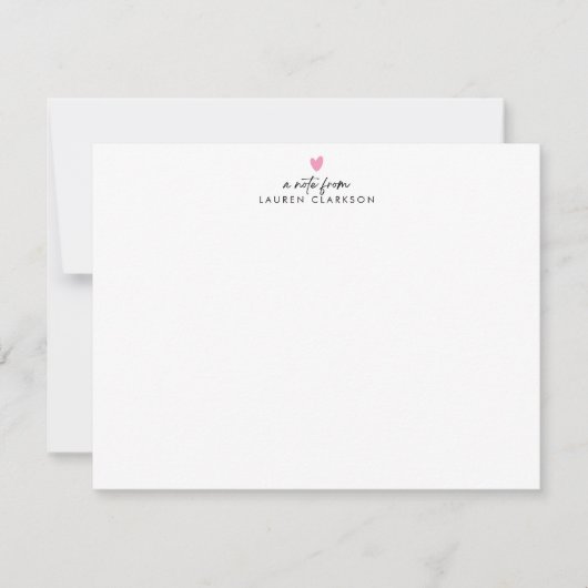 Bold Pink Hearts Note Card Einladung (Vorderseite)