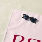 Bold Pink Magenta Typografy Bachelorette Bride Strandtuch (Beispiel)