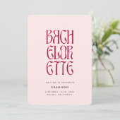 Bold Pink Magenta Typografy Bachelorette Weekend Einladung (Stehend Vorderseite)