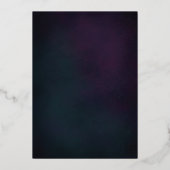 Bold Pink Moody Peony Blume Chic Wedding Folieneinladung (Rückseite)