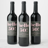 Bold Pink Olive Sage Moderne 50. Geburtstagsparty