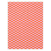 Bold Pink Orange Modern Geometric Check Pattern Tischdecke (Vorderseite)