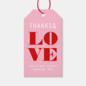 Bold Pink & Red Bachelorette Weekend Geschenkanhänger (Vorderseite)