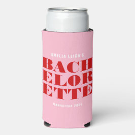 Bold Pink & Red Bachelorette Weekend Selters Dosenkühler