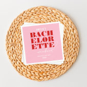 Bold Pink & Red Bachelorette Weekend Serviette