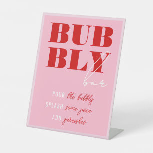 Bold Pink & Red Bachelorette Weekend Sockelschild