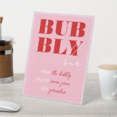 Bold Pink & Red Bachelorette Weekend Sockelschild (In SItu)