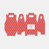 Bold Pink Red Heart Valentines Personalized Name Geschenkschachtel (Ungefaltet)