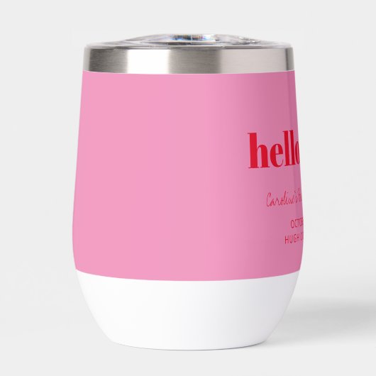 Bold Pink Red Modern 40th Birthday Custom (Vorderseite)