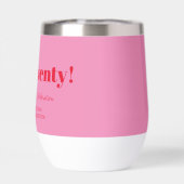 Bold Pink Red Modern 70th Birthday Custom  (Rückseite)