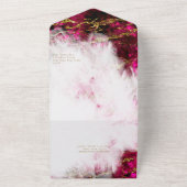 Bold Pink Tourmaline und Crystal Geode All In One Einladung (Außenbereich)