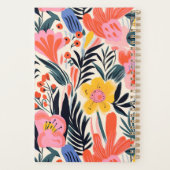 Bold Pink Yellow Floral Pattern Personalisiert 202 Planer (Rückseite)